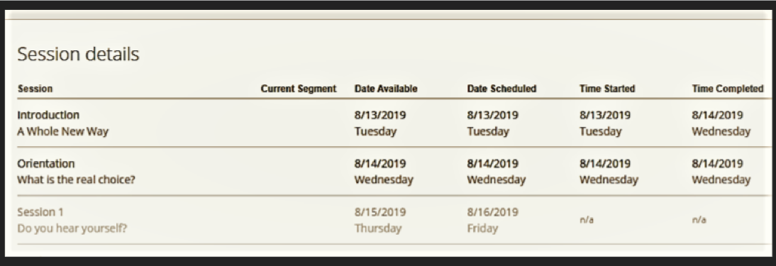 2 admin session history